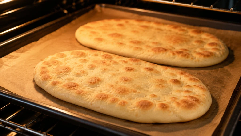 Baking Golden Homemade Flatbread