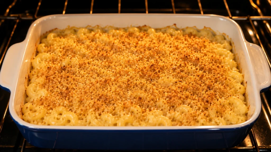 Baking Mac and Cheese Until Golden