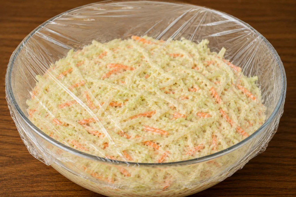 Chilled Coleslaw Ready to Refrigerate