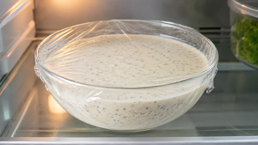 Chilling the Ranch Dressing