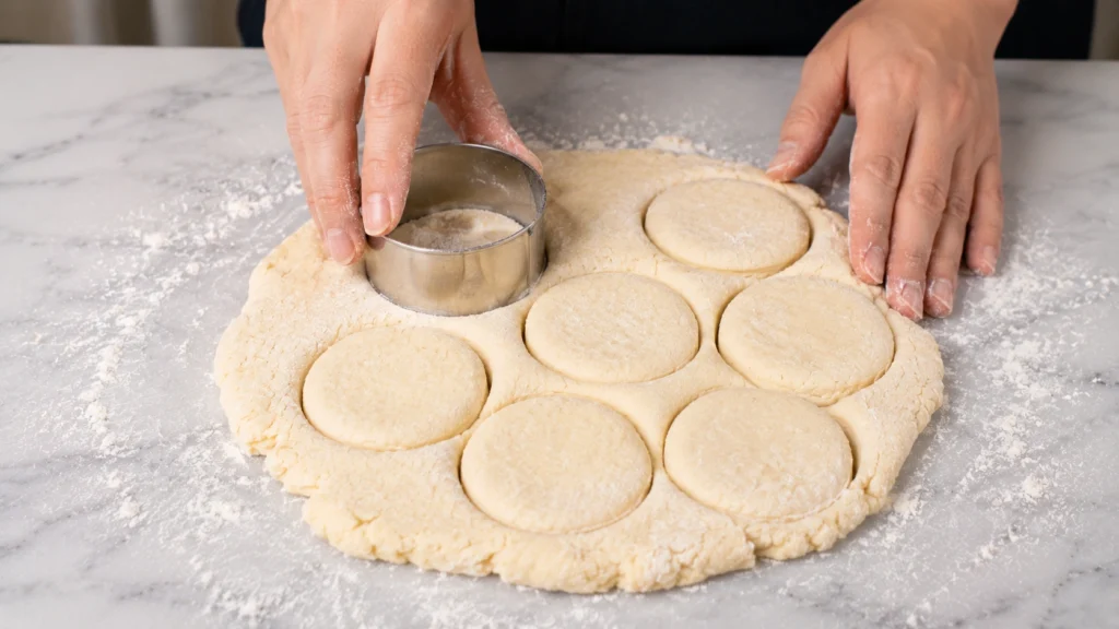 Cutting Homemade Biscuit Shapes