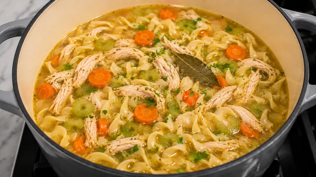 Finished Souplantation Chicken Noodle Soup