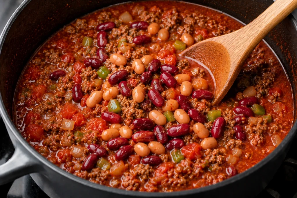 Mixing Beans into the Chili