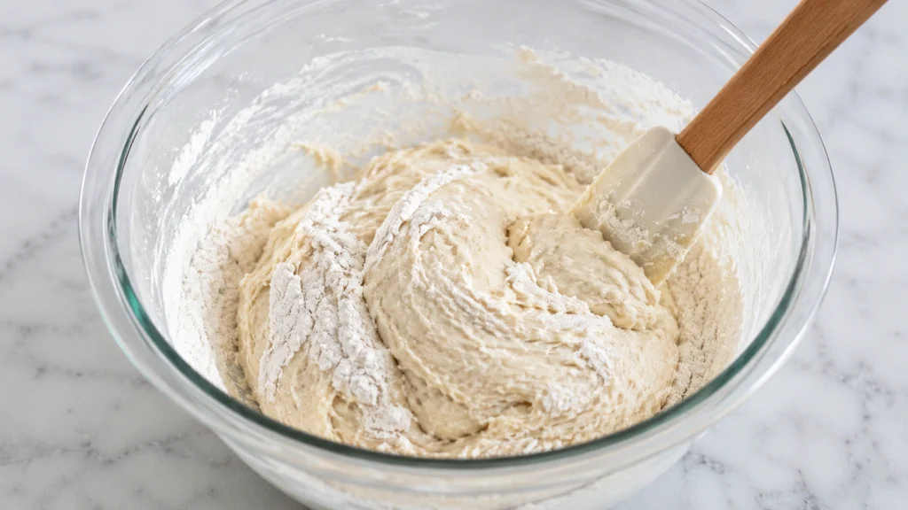 Mixing Dough for Homemade Flatbread
