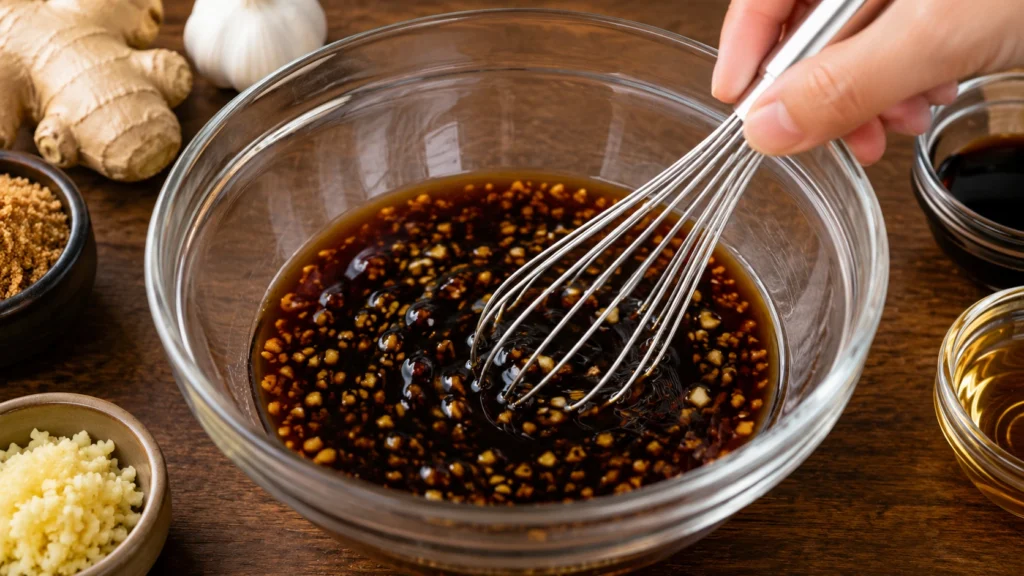 Mixing the Teriyaki Marinade