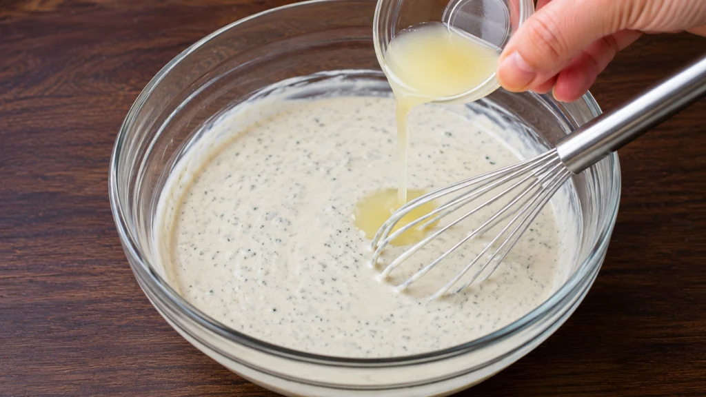 Pouring Fresh Lemon Juice