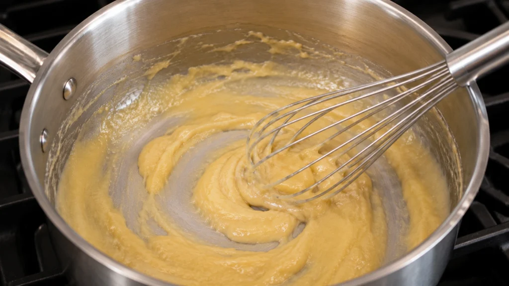 Preparing Roux for Cheese Sauce