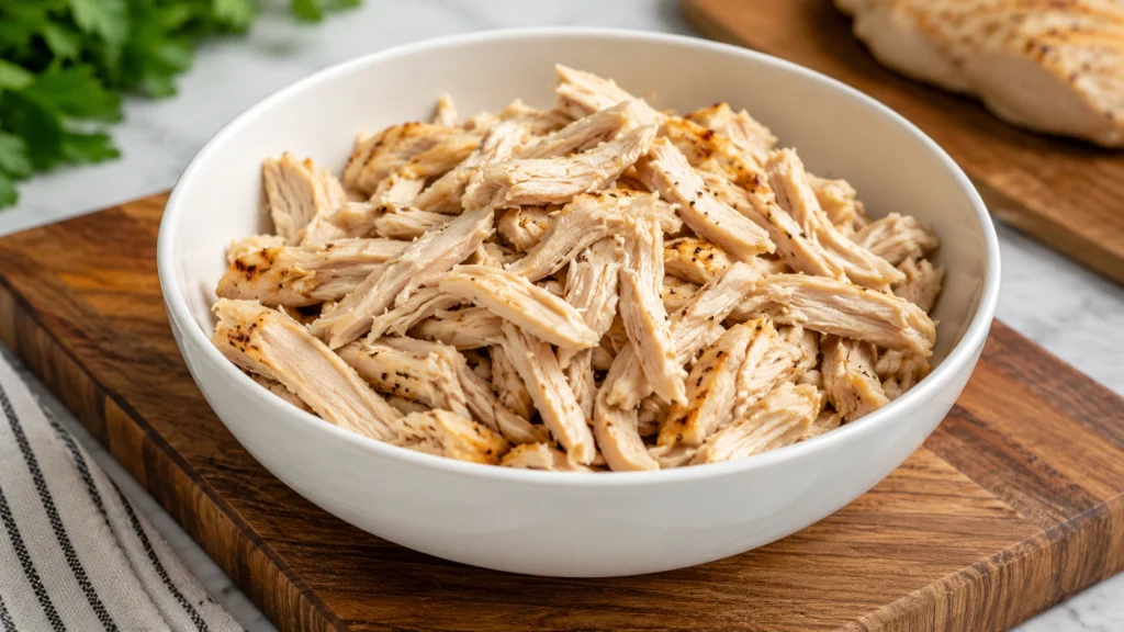 Preparing the Shredded Chicken