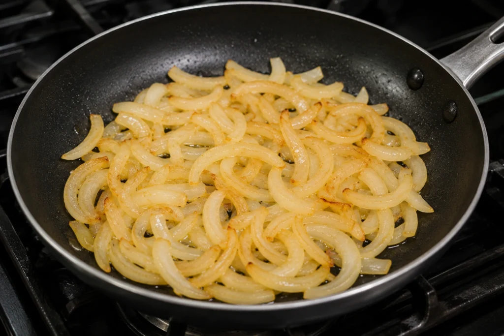 Sautéing Onions Until Golden