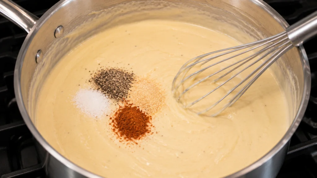 Seasoning the Cheese Sauce