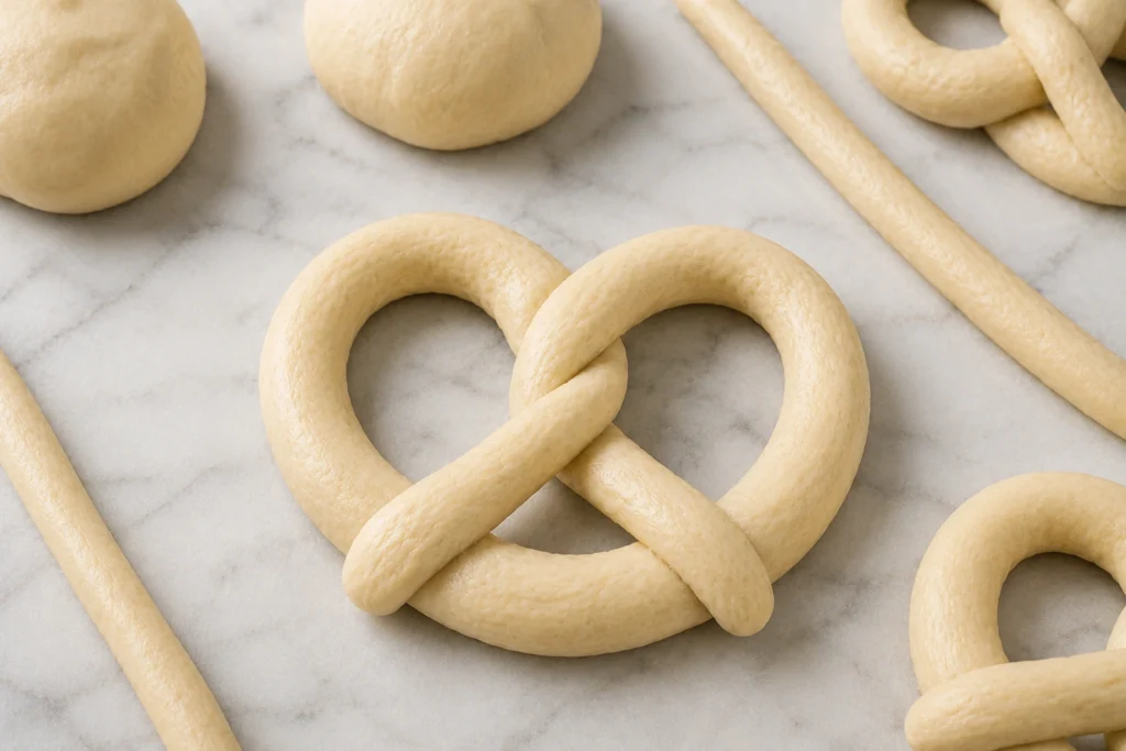 Shaping Homemade Pretzels