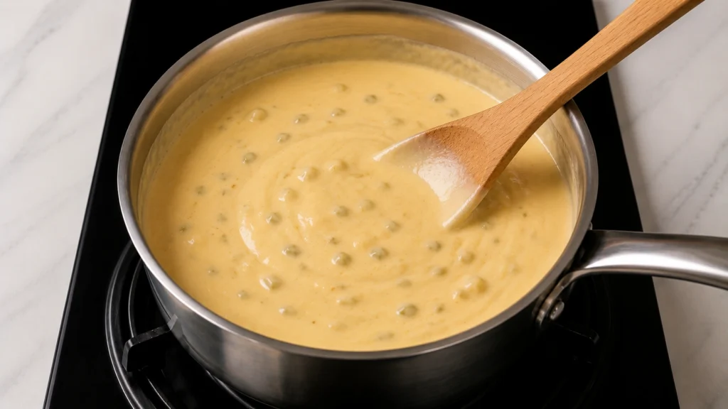 Simmering the Queso Until Smooth