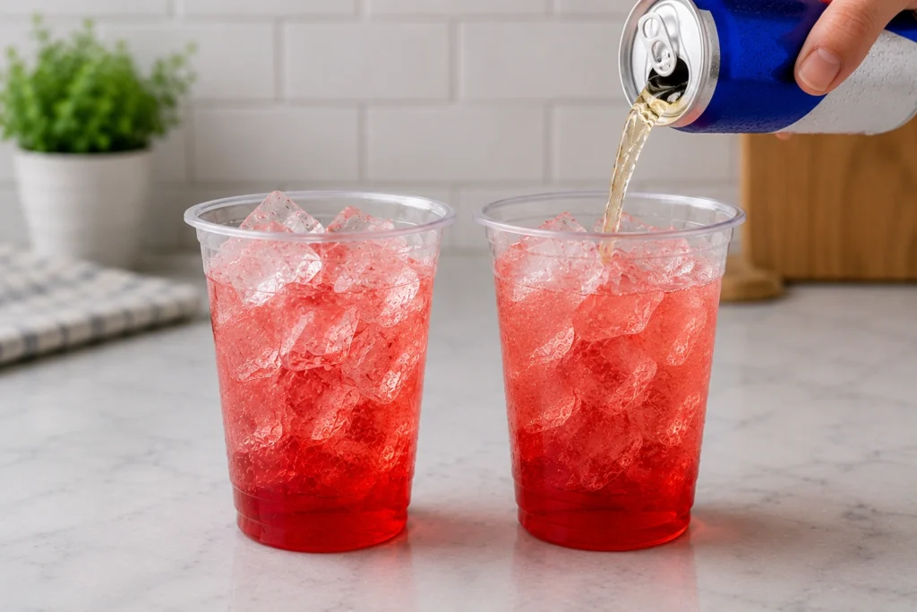 Step 3 Pour Energy Drink