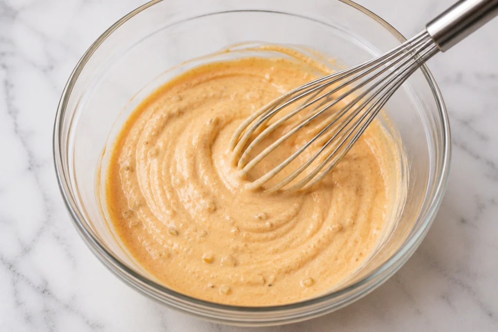 Whisking Burgerville Sauce Until Smooth