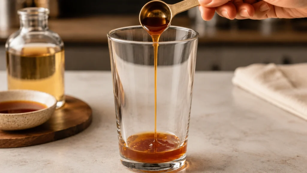 Adding Vanilla and Caramel Syrup