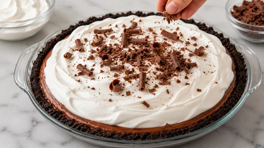 Adding Whipped Topping and Garnish