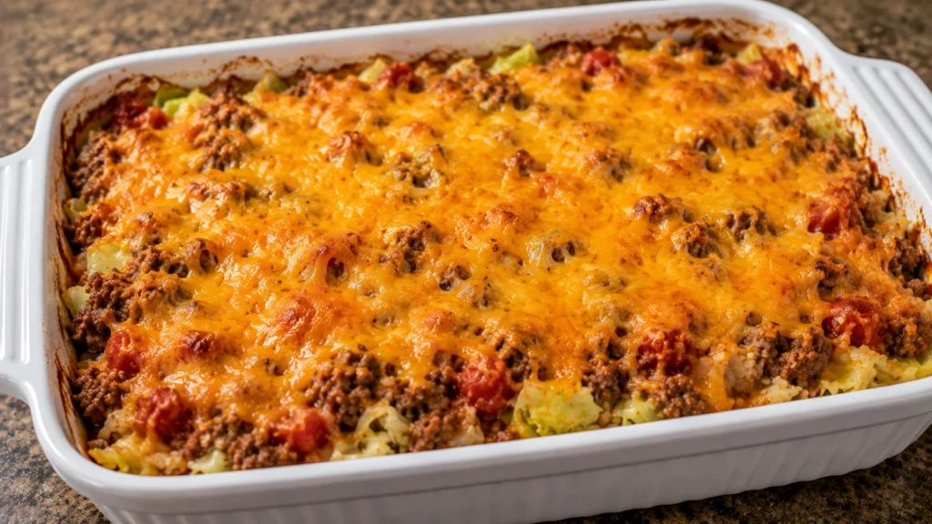 Baking the Cabbage Casserole Until Golden