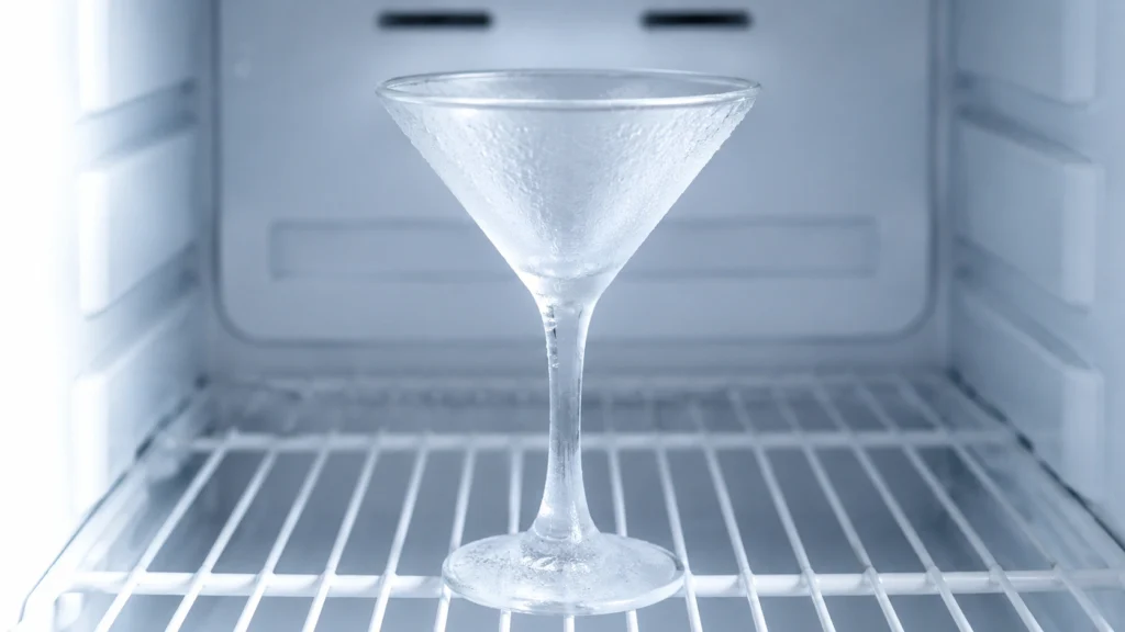 Chilling the Martini Glass Before Mixing