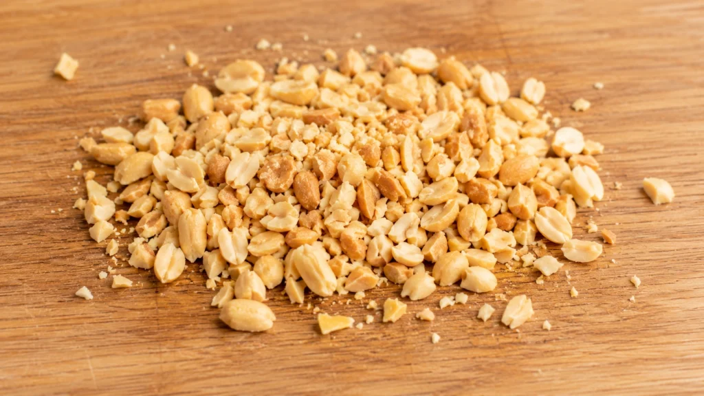 Chopping Roasted Peanuts for Extra Crunch