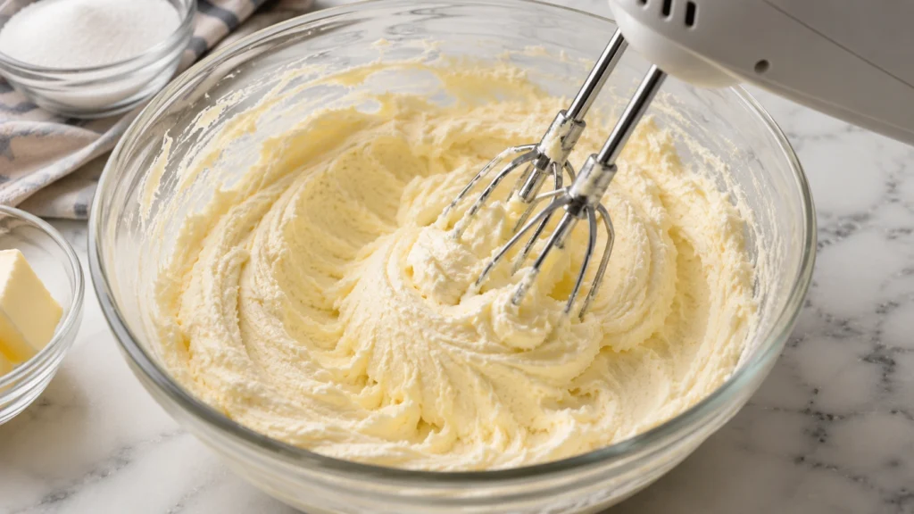 Creaming Butter Cream Cheese and Sugar