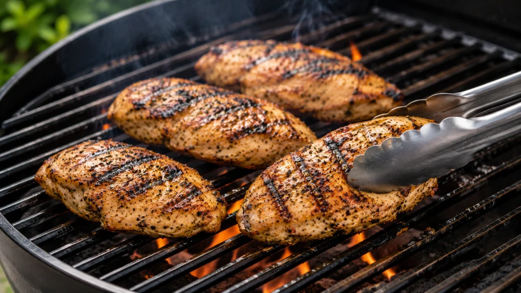 Grilling the Marinated Chicken