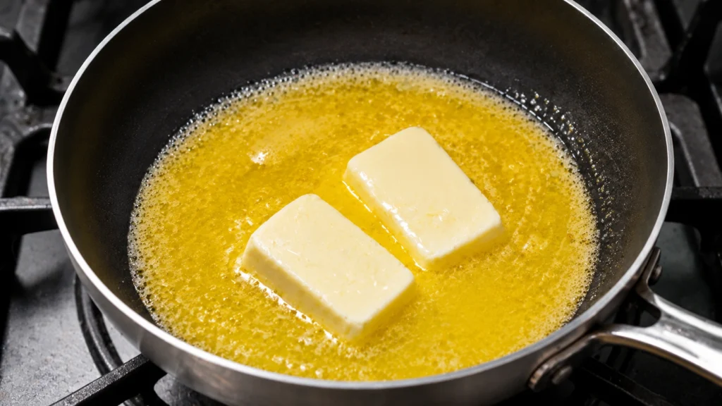 Melting Butter for Crafty Crab Boom Sauce