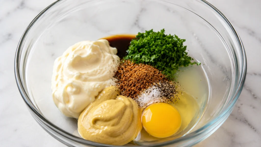 Mixing Seasonings for Crab Bomb