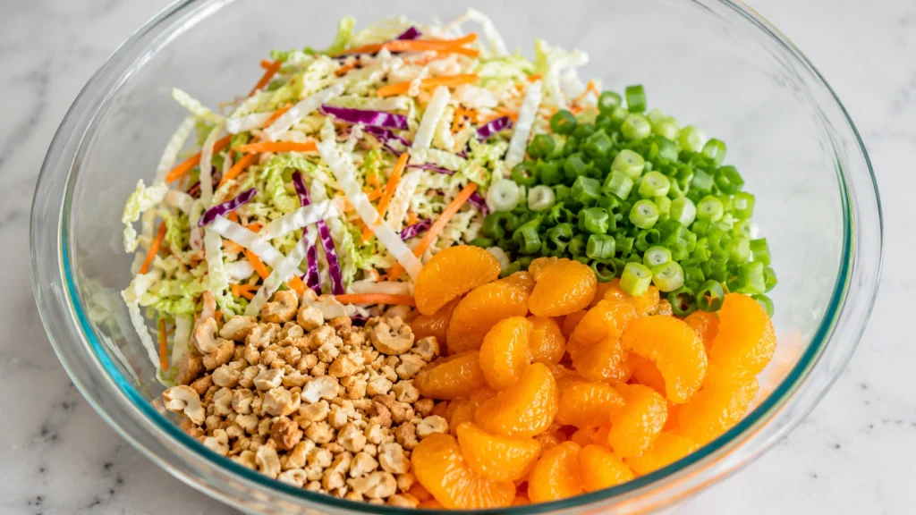Preparing Fresh Salad Ingredients