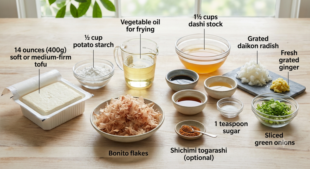 Agedashi Tofu Recipe Ingredients