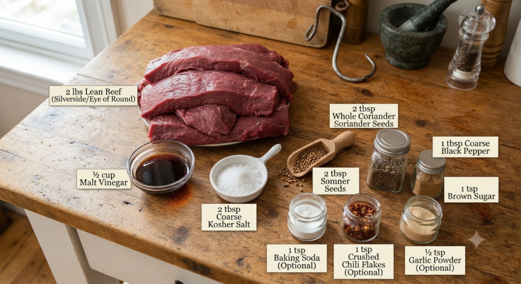 Biltong Recipe Ingredients
