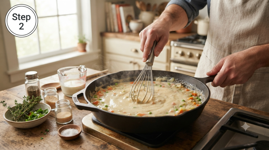 Chicken Pot Pie Casserole Recipe Step (6)