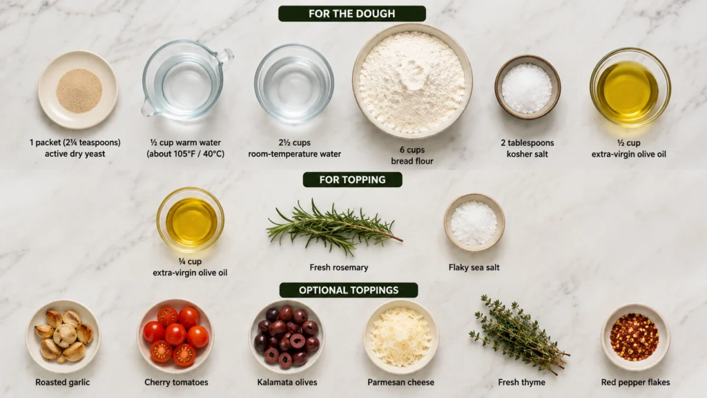 Claire Saffitz Focaccia Recipe Ingredients