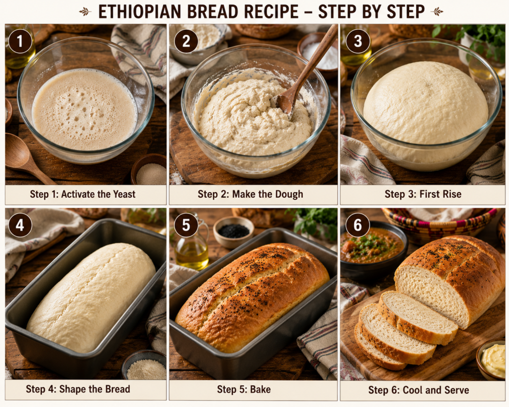 Ethiopian Bread Recipe Steps