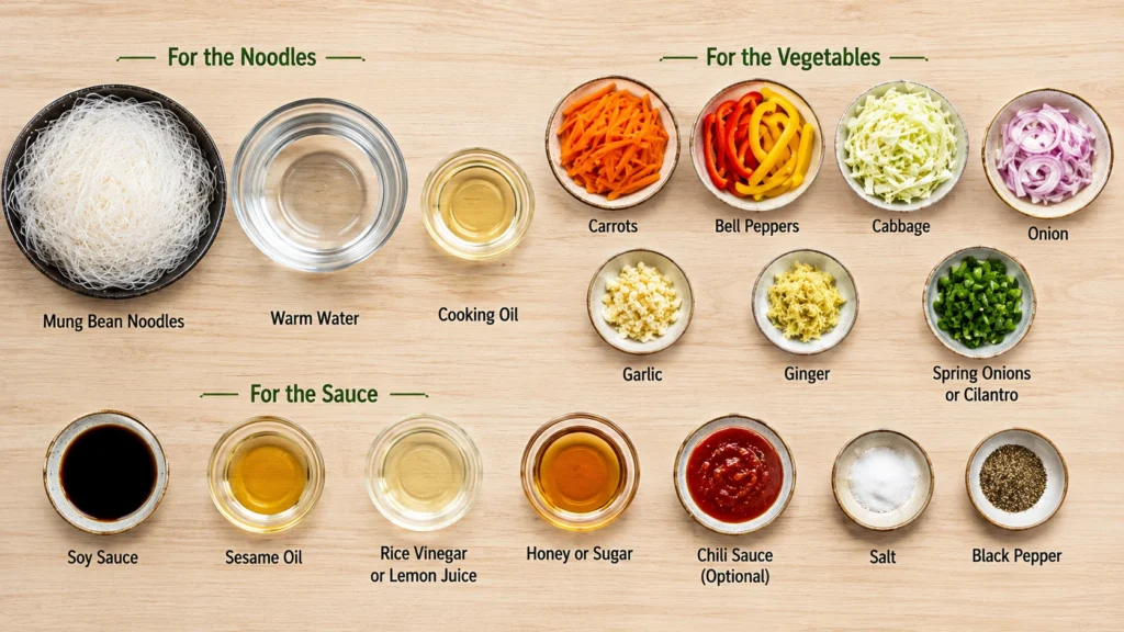 Mung Bean Noodles Recipe Ingredients