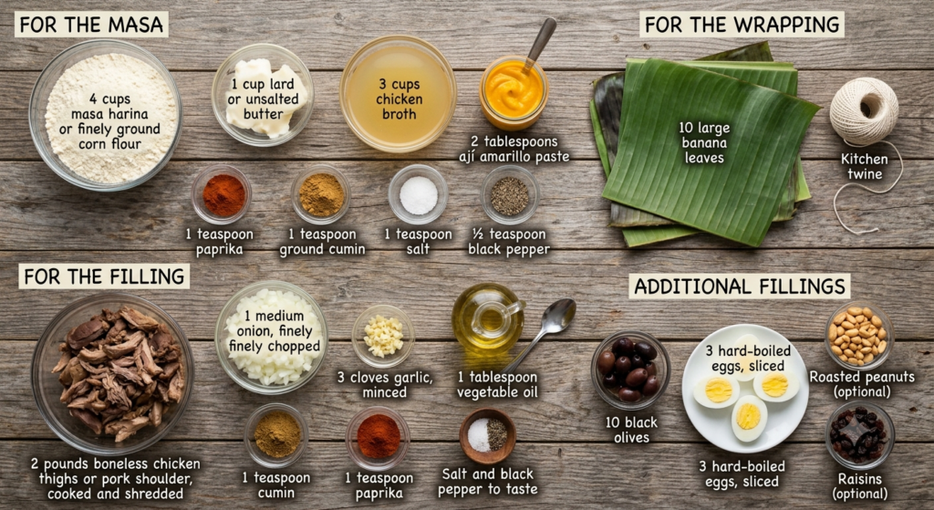 Peruvian Tamales Recipe Ingredients