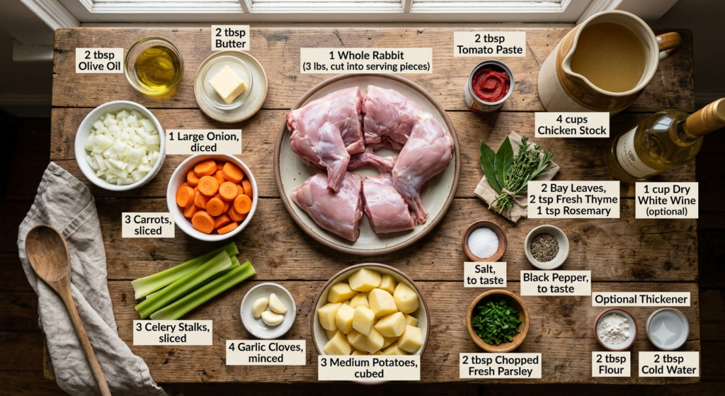 Rabbit Stew Recipe Ingredients