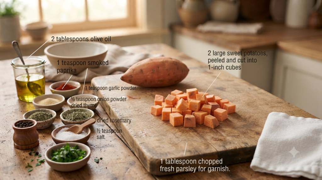 Roasted Sweet Potatoes Recipe Ingredients