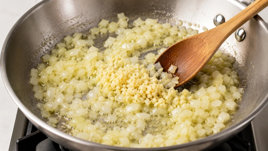 Sautéing Onion and Garlic