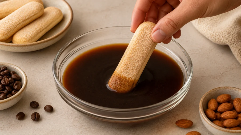 Step 4 Dip the Ladyfingers