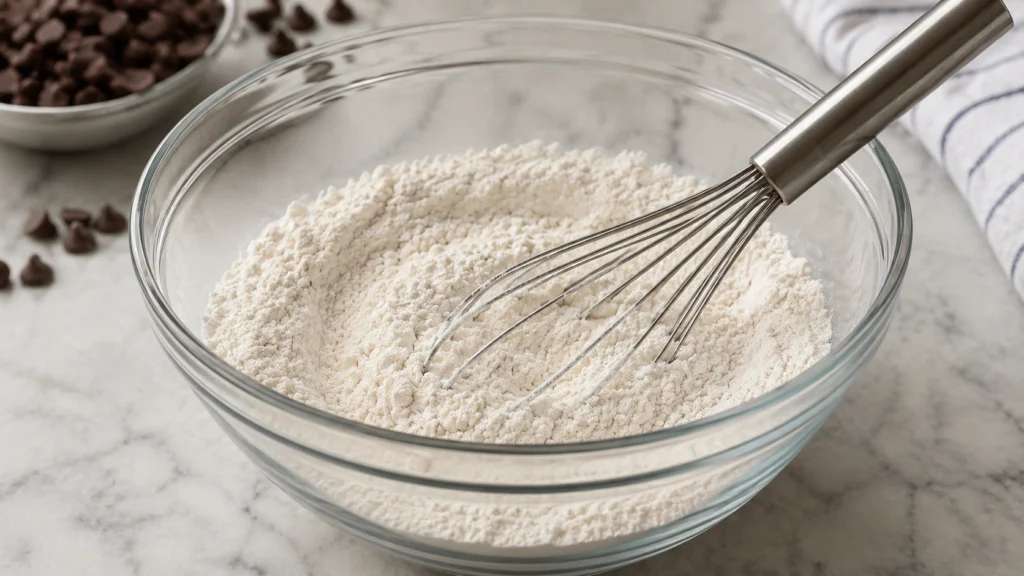 mix-dry-ingredients-for-guittard-chocolate-chip-cookies