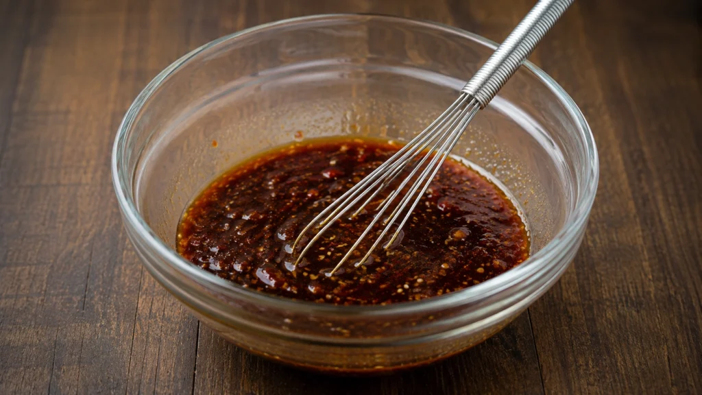 mixing-mung-bean-noodle-sauce