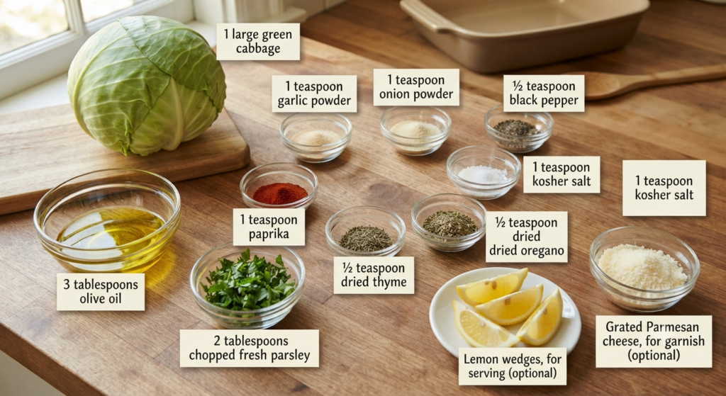 roasted cabbage recipe ingredients