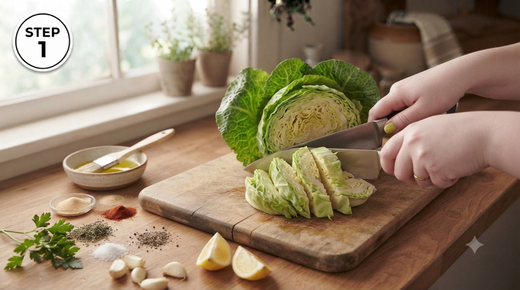 roasted cabbage recipe step (1)