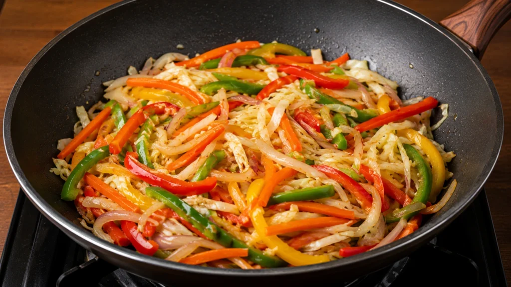 stir-frying-vegetables-for-mung-bean-noodles
