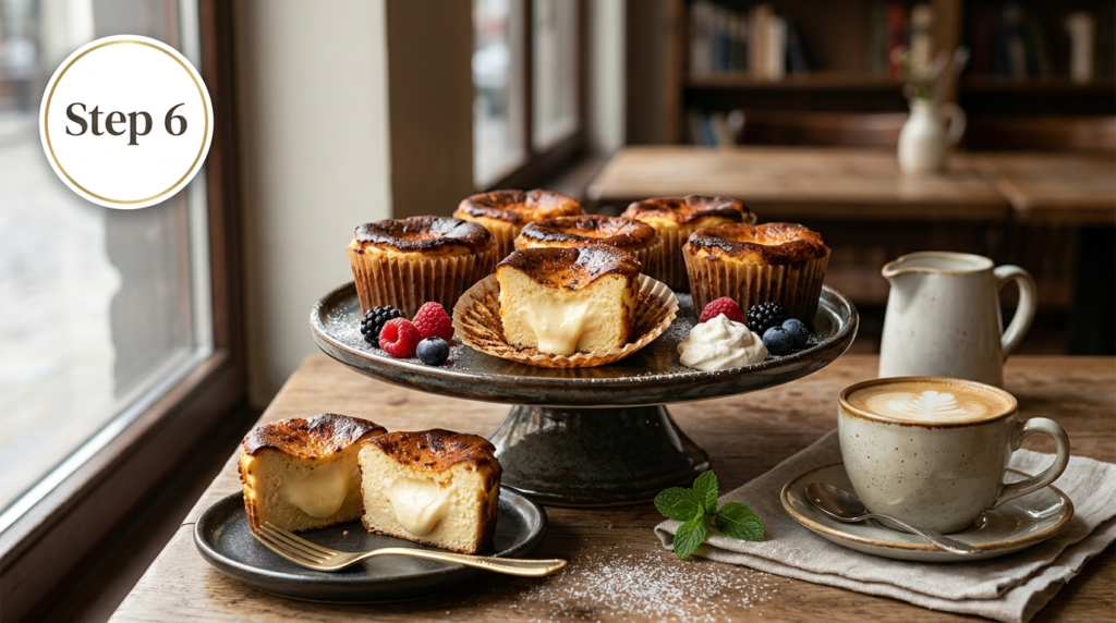 Basque Cheesecake Cupcakes Recipes Steps (2)