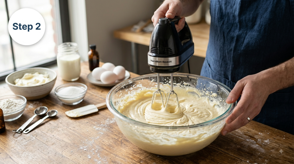 Basque Cheesecake Cupcakes Recipes Steps (6)