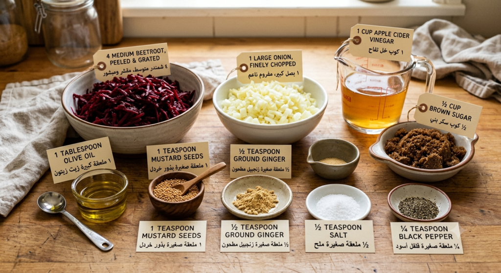 Beetroot Relish Recipe Ingredients