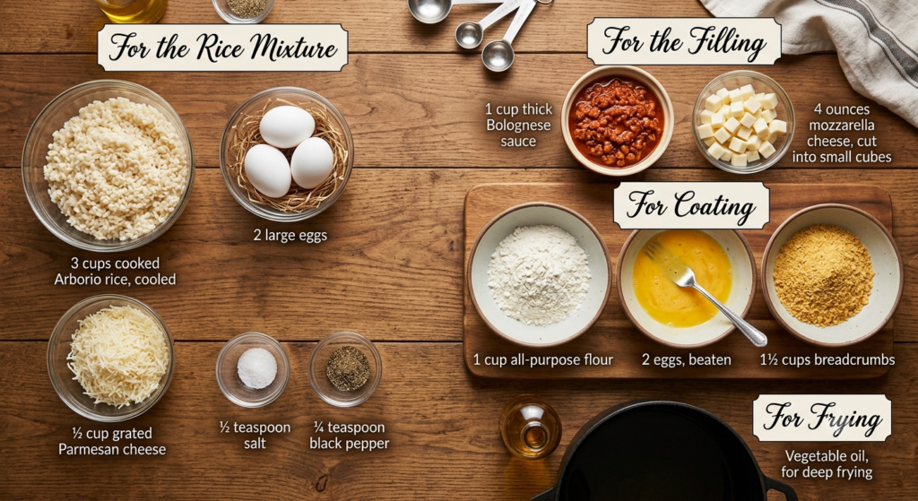 Bolognese Arancini Recipe Ingredients