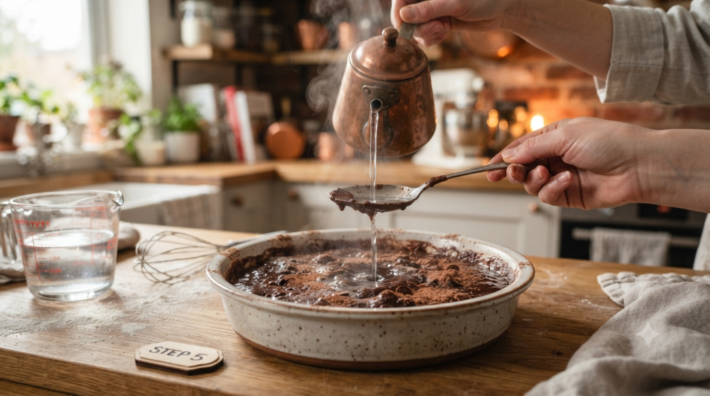 Chocolate Self Saucing Pudding Recipe Steps (3)