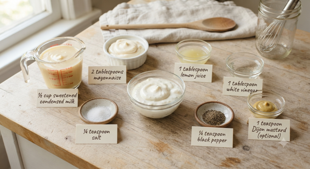 Condensed Milk Salad Dressing Recipe Ingredients